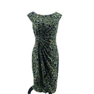 Connected Apparel Dress Womens 8‎ Green Sleeveless Ruched Mermaid Garden Fairy